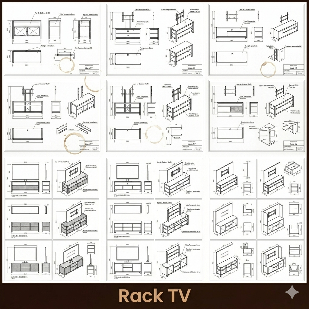 Catálogo de projetos de Rack TV
